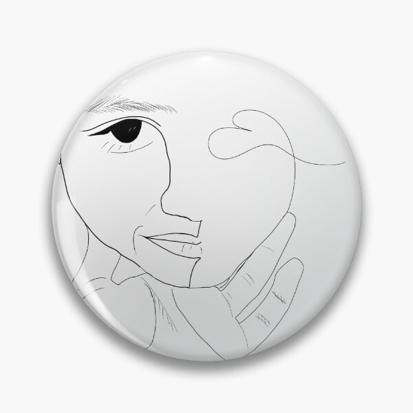 Item preview, Minimalist Face Heart Hand Line Art⁠ designed and sold by a1-x.