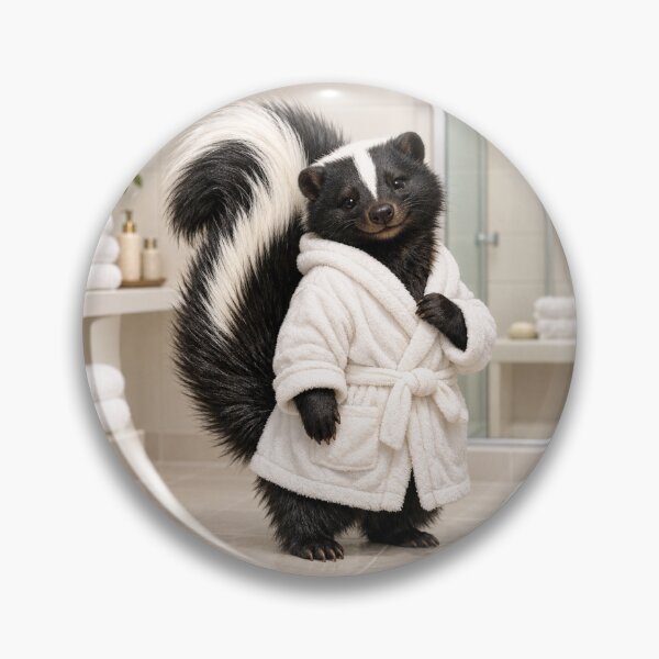 Item preview, Skunk White Bathrobe designed and sold by Sillytoe.