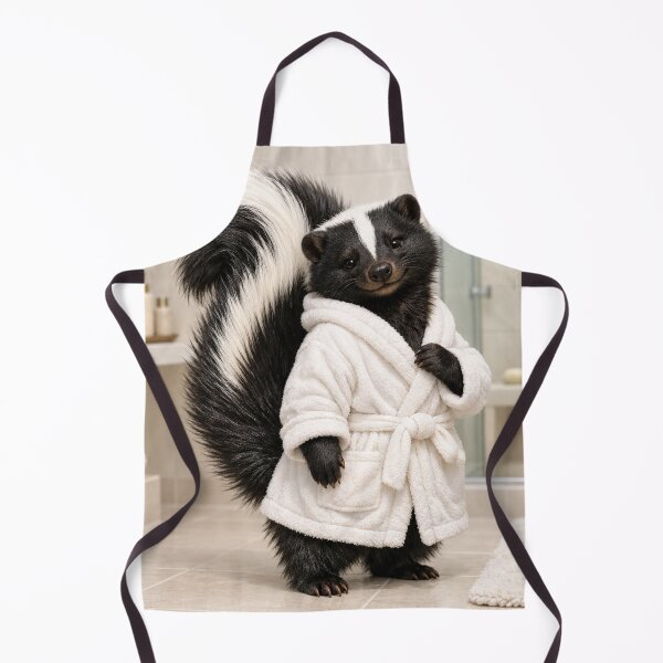 Item preview, Skunk White Bathrobe designed and sold by Sillytoe.