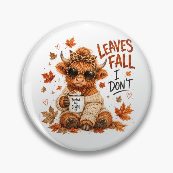 Item preview, Leaves Fall – I Don’t | Funny Highland Cow Autumn Design designed and sold by LittleGinnyArt.