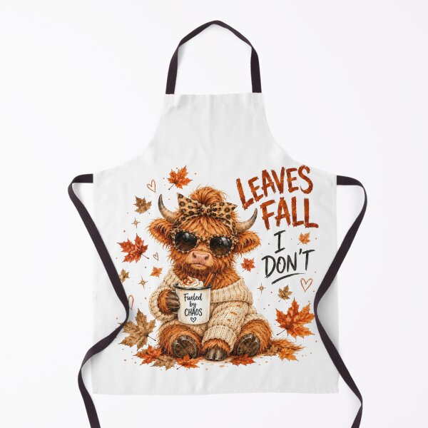 Item preview, Leaves Fall – I Don’t | Funny Highland Cow Autumn Design designed and sold by LittleGinnyArt.