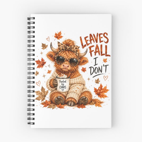Item preview, Leaves Fall – I Don’t | Funny Highland Cow Autumn Design designed and sold by LittleGinnyArt.