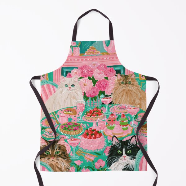 Item preview, Cats Tea Party Pink Maximalist Painting designed and sold by Sunday Margaritas Art.