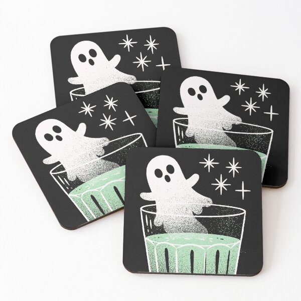 Item preview, Ghost Cocktail Spooky Halloween Drink Illustration designed and sold by Sunday Margaritas Art.