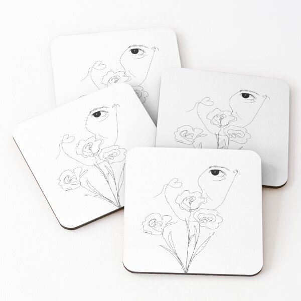 Item preview, Minimalist Woman And Flowers Line Art⁠ designed and sold by a1-x.