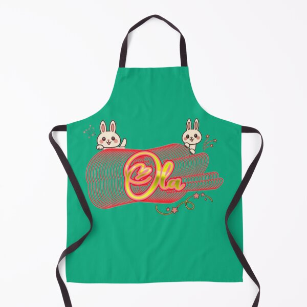 Item preview, Ola Portuguese Word Hello Cute Waving Bunnies Typography Art designed and sold by Miheerala.