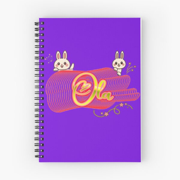 Item preview, Ola Portuguese Word Hello Cute Waving Bunnies Typography Art designed and sold by Miheerala.