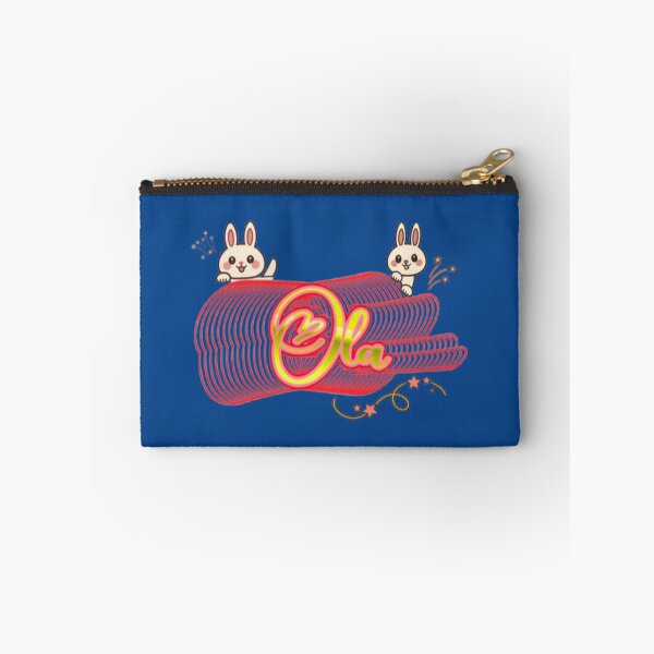 Item preview, Ola Portuguese Word Hello Cute Waving Bunnies Typography Art designed and sold by Miheerala.