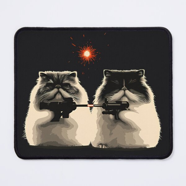 Item preview, Fluffy Tactical Cats Firearm Action Art designed and sold by Lunat1kk.