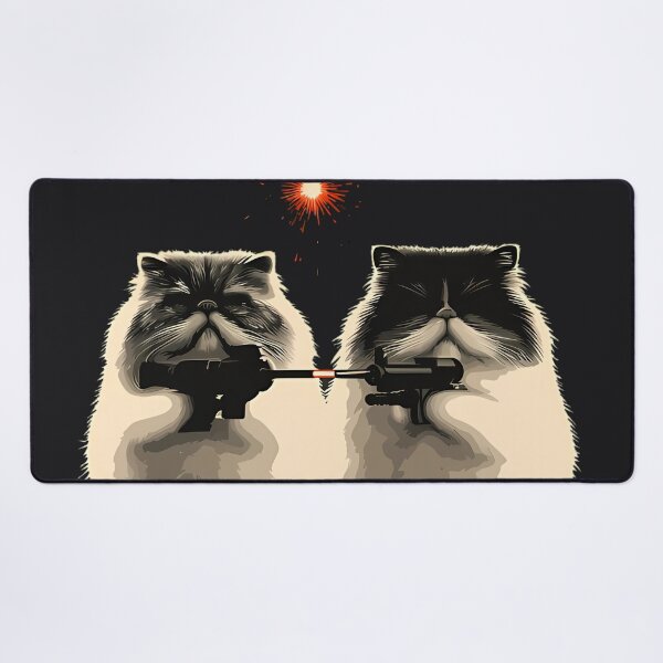 Item preview, Fluffy Tactical Cats Firearm Action Art designed and sold by Lunat1kk.