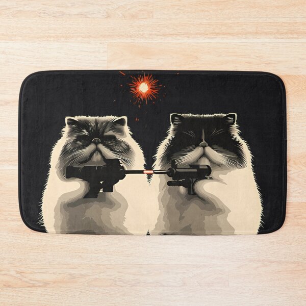 Artikelvorschau, Flauschige taktische Katzen-Feuerwaffen-Action-Kunst entworfen und verkauft von Lunat1kk.
