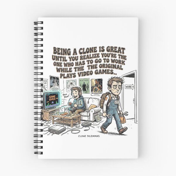 Item preview, Being a clone is great until you realize you're the one who has to go to work while the original plays video games. designed and sold by jrzvibe.