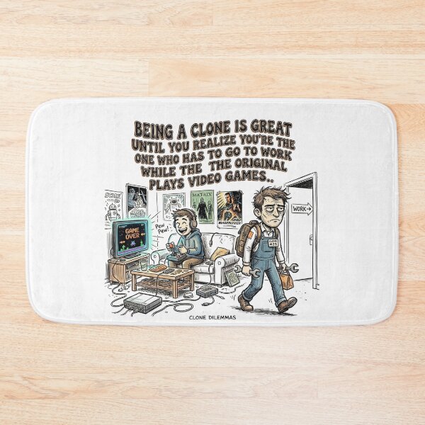 Item preview, Being a clone is great until you realize you're the one who has to go to work while the original plays video games. designed and sold by jrzvibe.