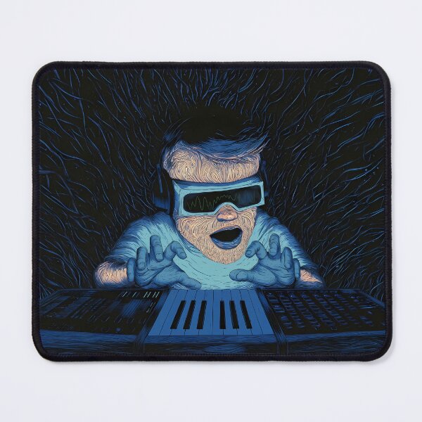 Item preview, Electronic Music Producer Synth Wave Art designed and sold by Lunat1kk.
