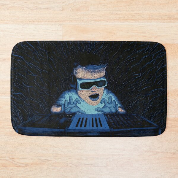 Item preview, Electronic Music Producer Synth Wave Art designed and sold by Lunat1kk.