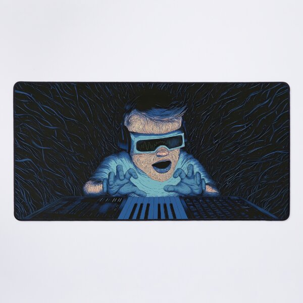 Item preview, Electronic Music Producer Synth Wave Art designed and sold by Lunat1kk.