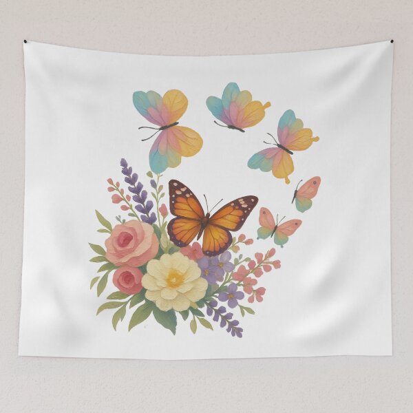 Artikelvorschau, Flowers and butterflies entworfen und verkauft von re2m.