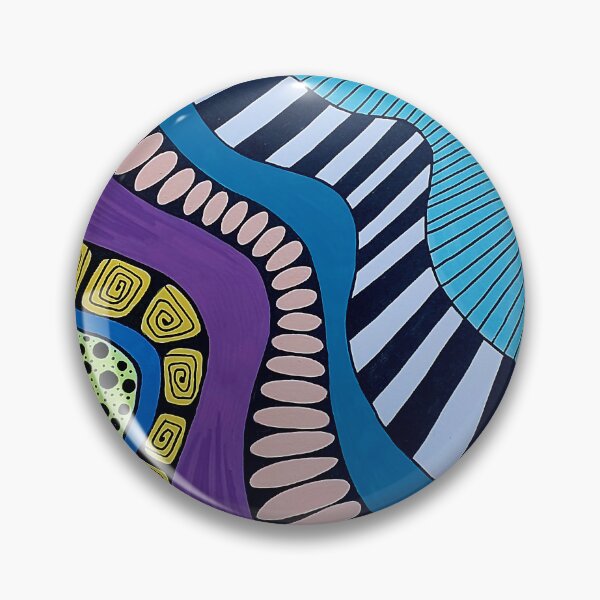 Item preview, Psychedelic Spiral — Purple, Blue & Gold Abstract Art designed and sold by WonderwildArt.