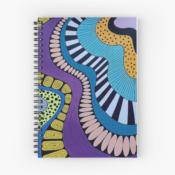 Item preview, Psychedelic Spiral — Purple, Blue & Gold Abstract Art designed and sold by WonderwildArt.