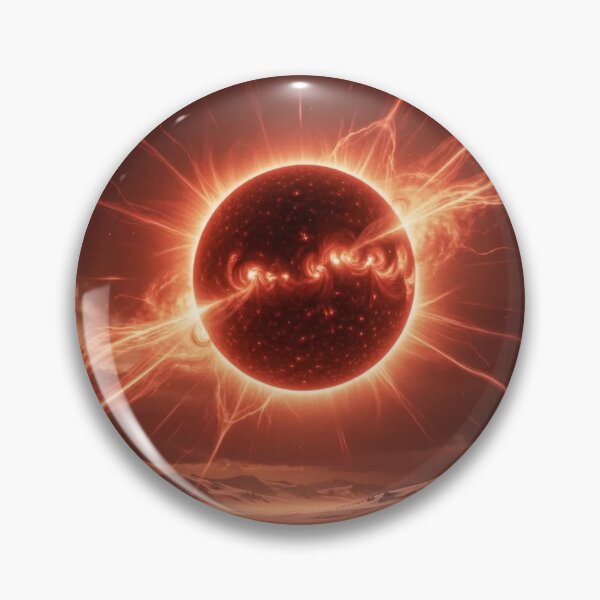 Item preview, Red Solar Eclipse Cosmic Space Art designed and sold by UKIYOLAB.