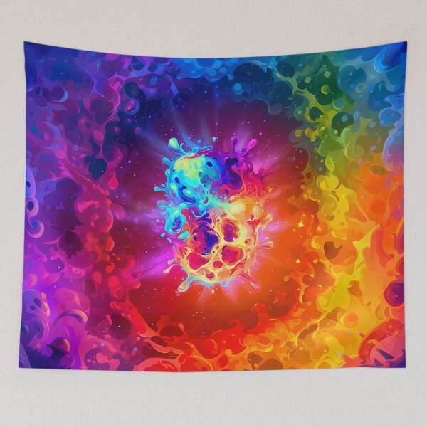 Item preview, Psychedelic Liquid Splash Cosmic Abstraction designed and sold by Lunat1kk.
