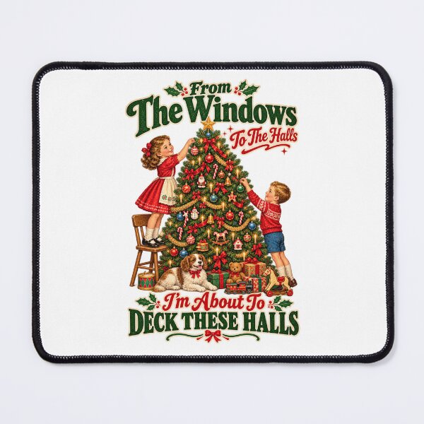 Item preview, Vintage Christmas Deck These Halls Retro Holiday Family Tree designed and sold by DijaMar.