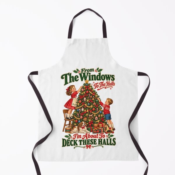 Item preview, Vintage Christmas Deck These Halls Retro Holiday Family Tree designed and sold by DijaMar.