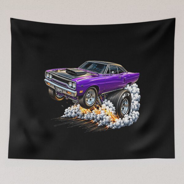 Item preview, Plum Crazy Muscle Car Launch – Hot Rod Wheelie designed and sold by Classic Chaos Creations.