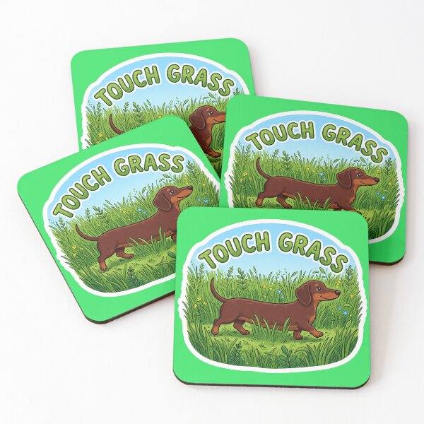 Item preview, Touch Grass Dachshund - Funny Internet Culture designed and sold by FrozenFits.