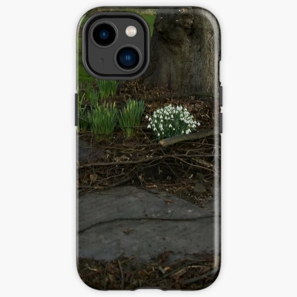 Volksbolts/KABFA Designs, St Nicolas Church Nuneaton fallen graves with tree and snowdrops, By Miss K L Slomczynski iPhone Tough Case