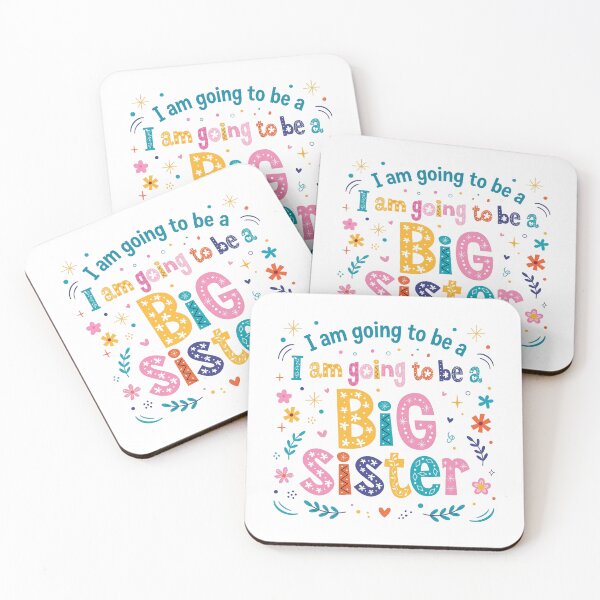 Item preview,  I Am Going To Be A Big Sister - Cute Colorful Floral Announcement designed and sold by Yassinejayed.