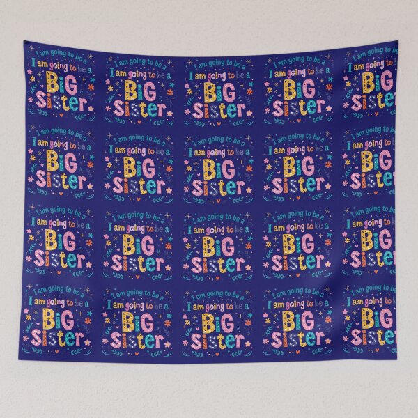 Item preview,  I Am Going To Be A Big Sister - Cute Colorful Floral Announcement designed and sold by Yassinejayed.