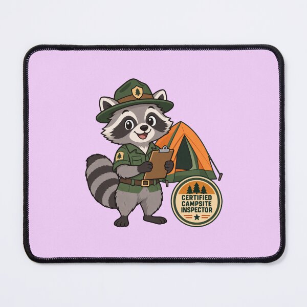 Item preview, Raccoon Certified Campsite Inspector designed and sold by Inkworksbyshery.