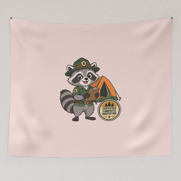 Item preview, Raccoon Certified Campsite Inspector designed and sold by Inkworksbyshery.