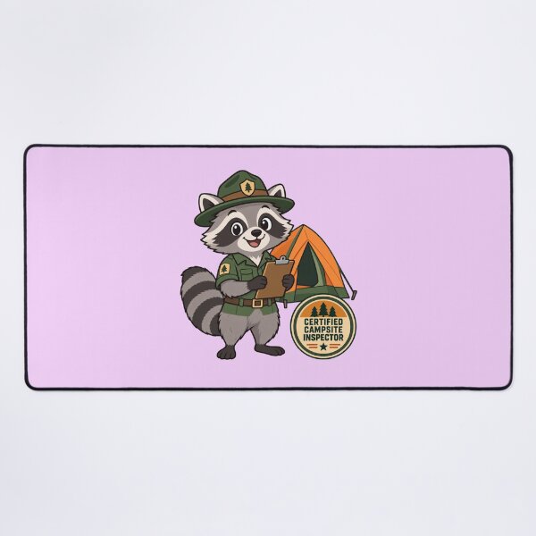 Item preview, Raccoon Certified Campsite Inspector designed and sold by Inkworksbyshery.