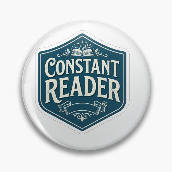 Item preview, Constant Reader Bookworm Emblem Badge    designed and sold by Owcomm.