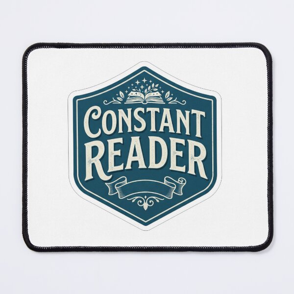 Item preview, Constant Reader Bookworm Emblem Badge designed and sold by Owcomm.