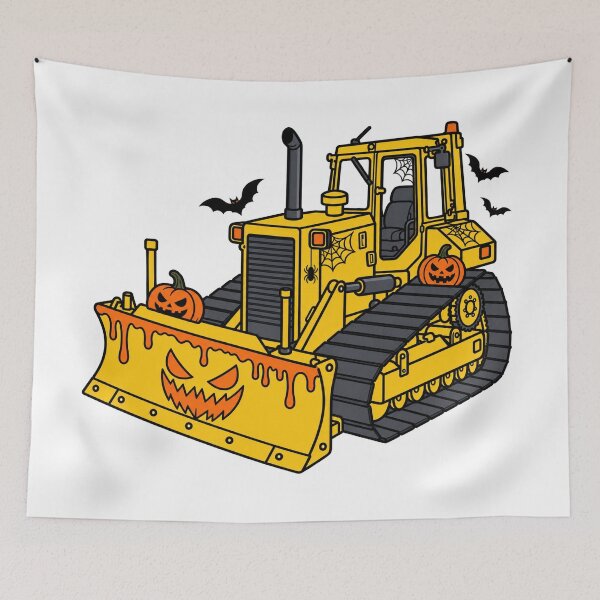 Item preview, Halloween Bulldozer – Spooky Construction Vehicle designed and sold by ElceMare.
