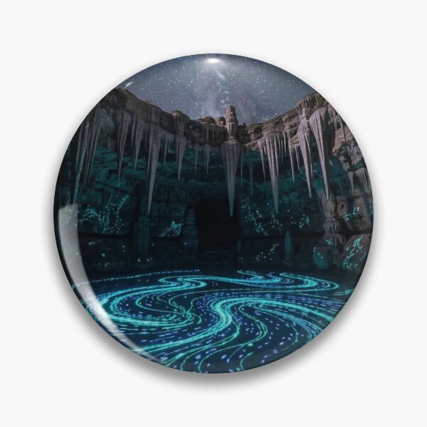 Item preview, Bioluminescent Cave Galactic River Fantasy Art designed and sold by UKIYOLAB.