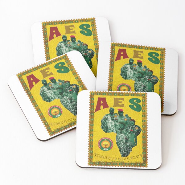 Item preview, AES Alliance of Sahel States | Traoré Goïta Tchiani | Pan-African map postage stamp designed and sold by Youngkev-arts.
