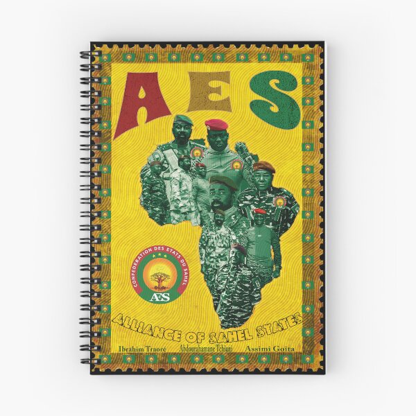 Item preview, AES Alliance of Sahel States | Traoré Goïta Tchiani | Pan-African map postage stamp designed and sold by Youngkev-arts.