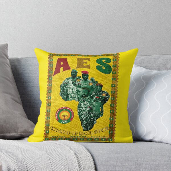 Item preview, AES Alliance of Sahel States | Traoré Goïta Tchiani | Pan-African map postage stamp designed and sold by Youngkev-arts.