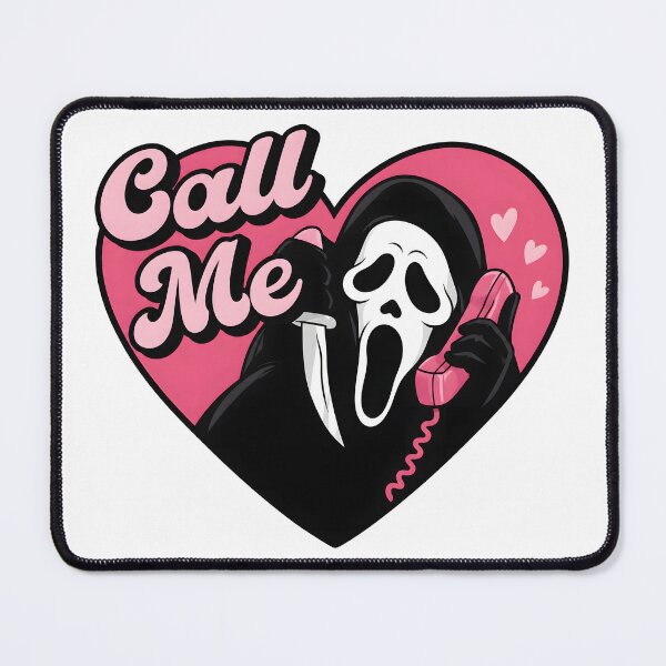 Item preview, Call Me Ghostface Pink Heart Horror Sticker designed and sold by stylishsketcher.