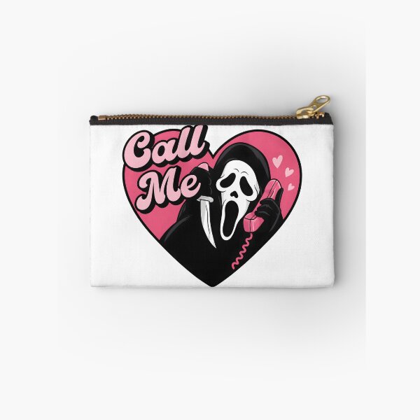 Item preview, Call Me Ghostface Pink Heart Horror Sticker designed and sold by stylishsketcher.