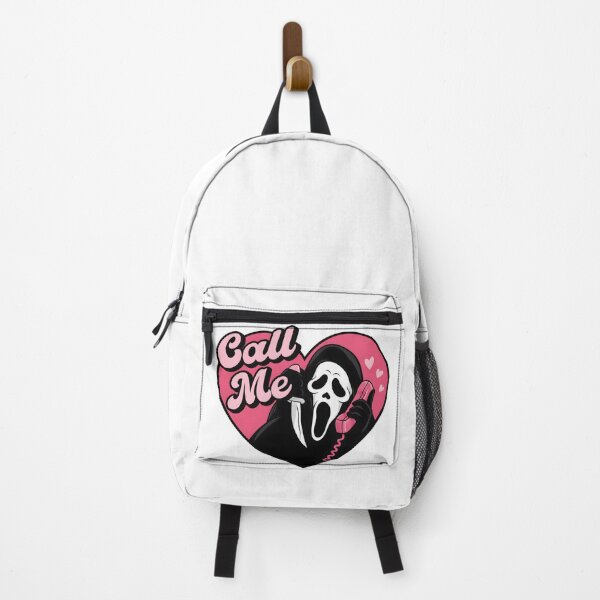 Item preview, Call Me Ghostface Pink Heart Horror Sticker designed and sold by stylishsketcher.