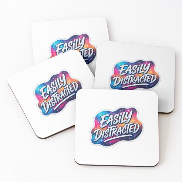 Item preview, Easily Distracted Galaxy Space Quote Fun Vibe designed and sold by Owcomm.
