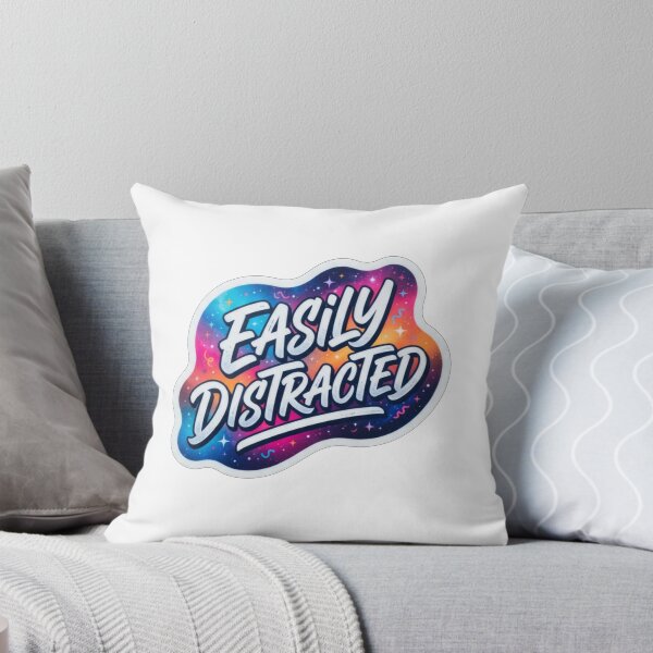 Item preview, Easily Distracted Galaxy Space Quote Fun Vibe designed and sold by Owcomm.