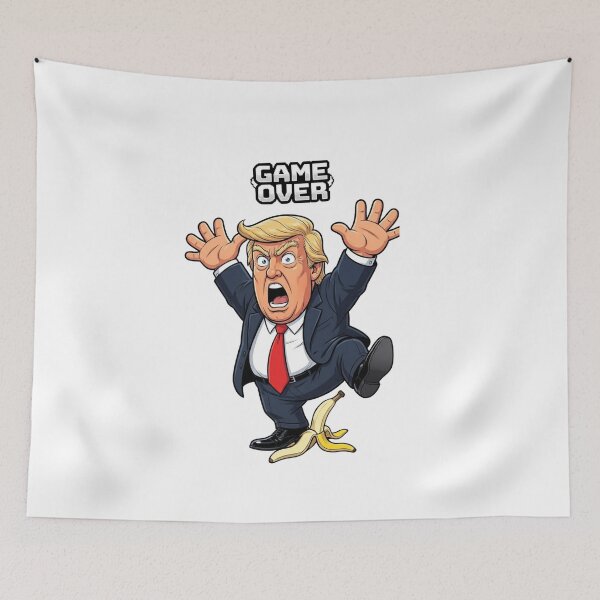 Item preview, Donald Trump Banana Peel Game Over Funny Cartoon designed and sold by Alaric4you.