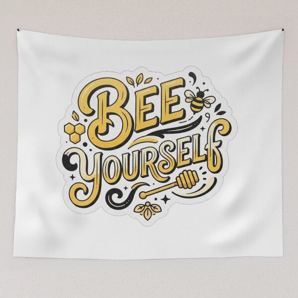Item preview, Bee Yourself Positive Quote Honeycomb Design    designed and sold by Owcomm.
