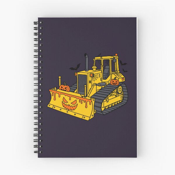 Item preview, Halloween Bulldozer – Spooky Construction Vehicle purple background designed and sold by ElceMare.
